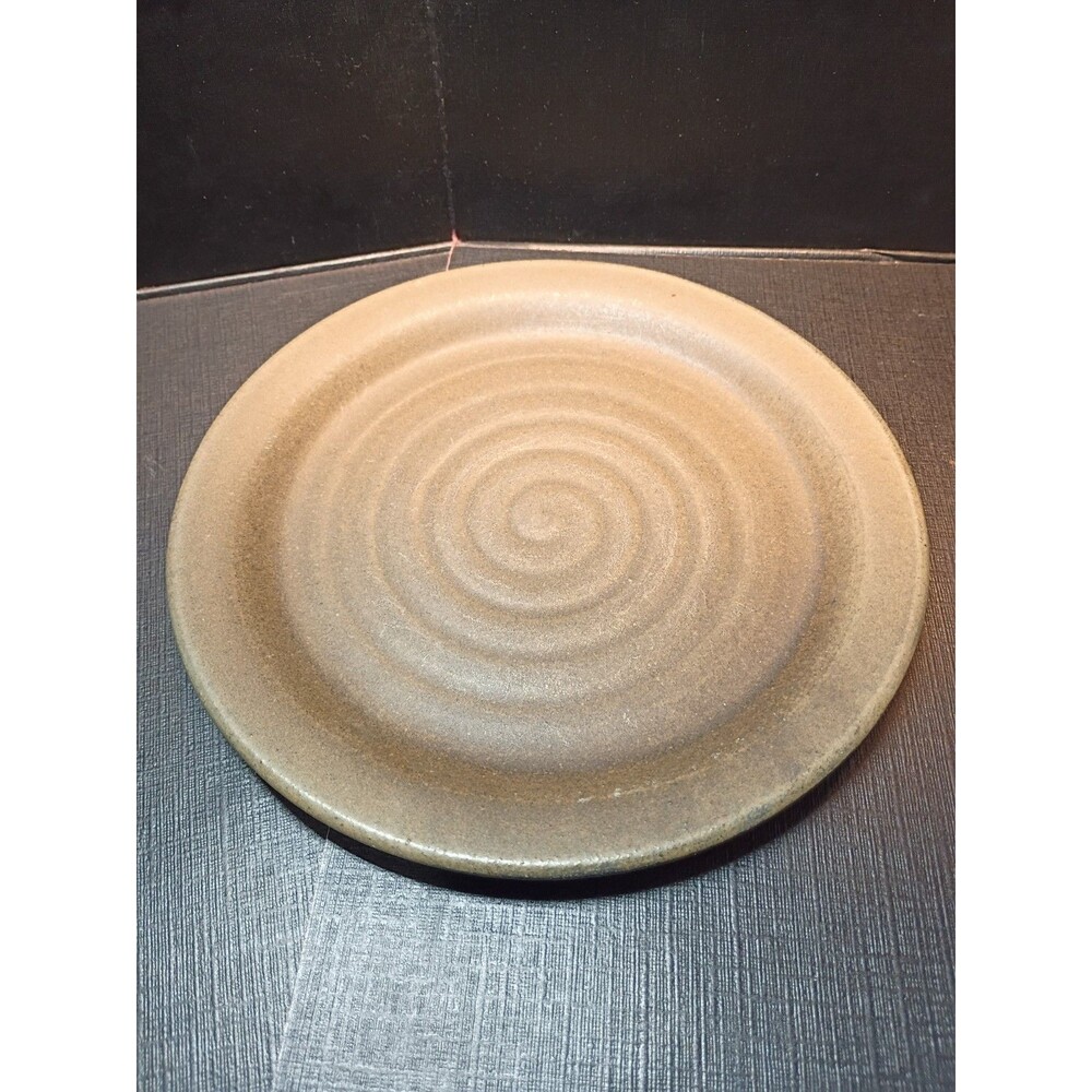 From Miry Clay Pottery Salad Plate Chocolate Espresso 8" Stoneware Wheel Thrown